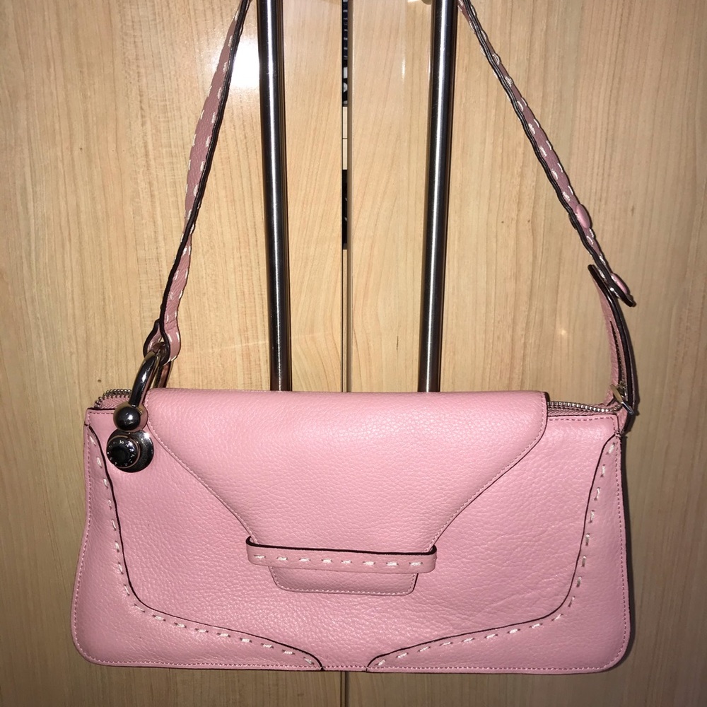 BCBG Pink leather bag/ adjustable